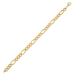 14K Gold Hollow Figaro Bracelet 14K - Adina Eden's Jewels