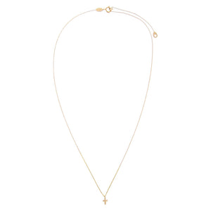  Tiny Solid Cross Necklace 14K - Adina Eden's Jewels