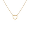 14K Gold Mini Open Heart Necklace 14K - Adina Eden's Jewels