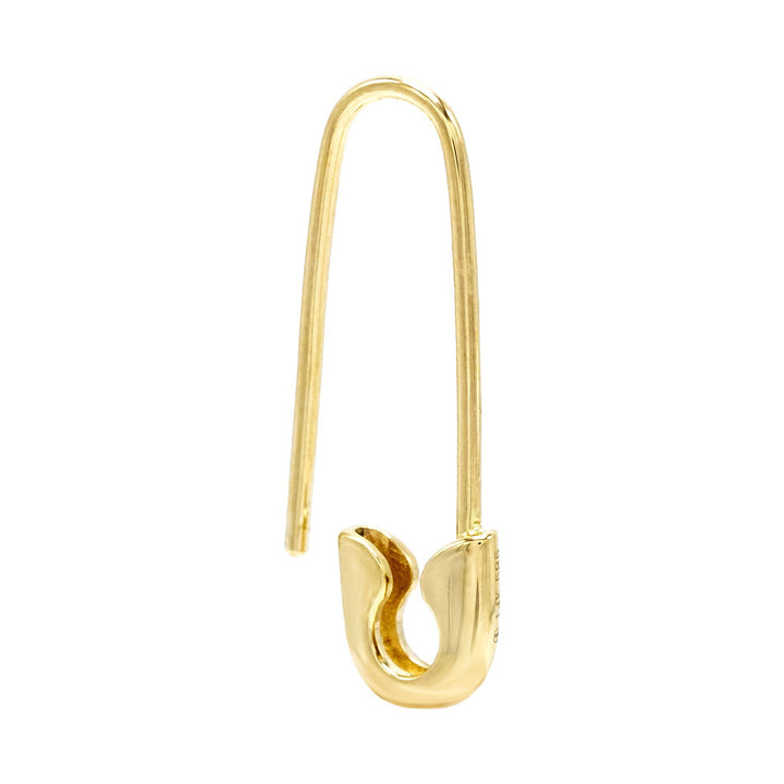 14K Gold / Single Safety Pin Earring 14K Gold - Adina Eden's Jewels