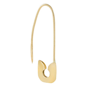 14K Gold / Single Thin Safety Pin Earring 14K - Adina Eden's Jewels