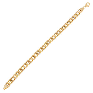 14K Gold Hollow Cuban Bracelet 14K - Adina Eden's Jewels