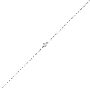 14K White Gold Diamond Bezel Bracelet 14K - Adina Eden's Jewels