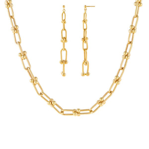 14K Gold The U Chain Combo Set 14K - Adina Eden's Jewels