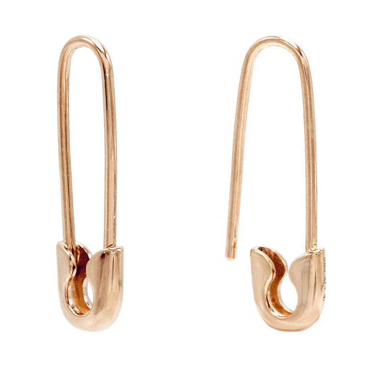  Safety Pin Earring 14K Gold - Adina Eden's Jewels