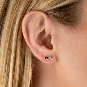  Tiny Onyx Marquise Threaded Stud Earring 14K - Adina Eden's Jewels