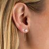  Celestial Chain Stud Earring 14K - Adina Eden's Jewels