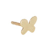 14K Gold / Single Butterfly Threaded Stud Earring 14K - Adina Eden's Jewels