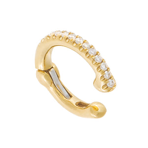 14K Gold Diamond Ear Cuff 14K - Adina Eden's Jewels