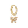  Diamond Butterfly Charm Huggie Earring 14K - Adina Eden's Jewels