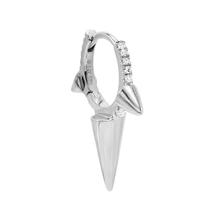  Diamond Triple Spike Huggie Earring 14K - Adina Eden's Jewels