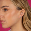  Emerald Bezel Stud Earring - Adina Eden's Jewels