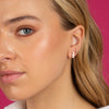  Diamond Baguette X Teardrop Stud Earring 14K - Adina Eden's Jewels