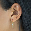  Floating Diamond Chain Huggie Earring 14K - Adina Eden's Jewels