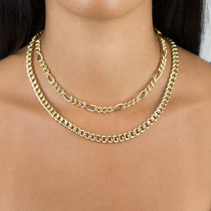  Hollow Figaro Necklace 14K - Adina Eden's Jewels