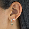  Diamond  Mini Heart Huggie Earring 14K - Adina Eden's Jewels