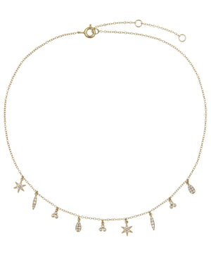 Gold Charm Necklace - Adina Eden's Jewels