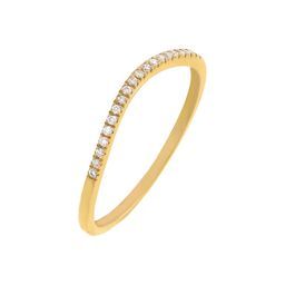 14K Gold / 6 Diamond Curved Ring 14k - Adina Eden's Jewels