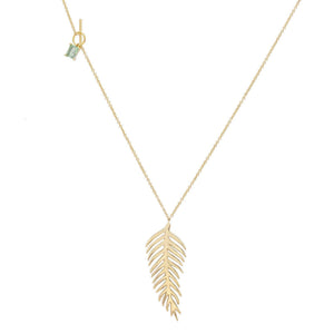 Emerald Green Leaf Necklace - Adina Eden's Jewels