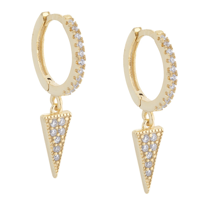 Gold Dagger Huggie Earring - Adina Eden's Jewels