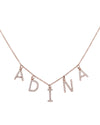 1-4 Letters / 14K Gold Block Name Necklace 14K - Adina Eden's Jewels