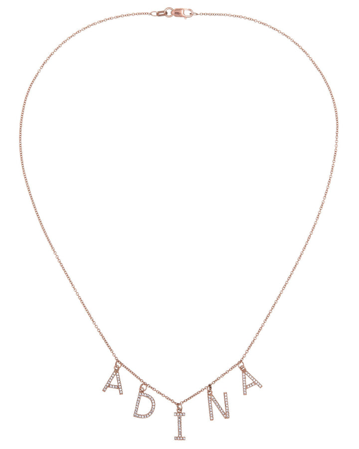  Block Name Necklace 14K - Adina Eden's Jewels