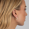  Thin Pave Paperclip Huggie 
Earring 14K - Adina Eden's Jewels