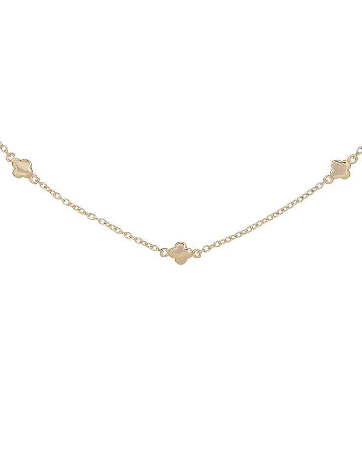 14K Gold Clover Necklace 14K - Adina Eden's Jewels