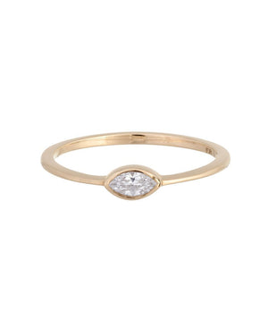 14K Gold Oval Ring 14K - Adina Eden's Jewels