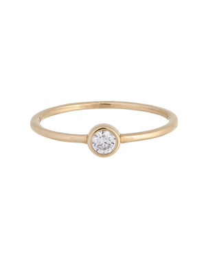 14K Gold Round Ring 14K - Adina Eden's Jewels