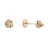 14K Gold Love Knot Stud Earring 14K - Adina Eden's Jewels