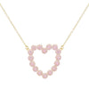  Heart Stone Necklace - Adina Eden's Jewels