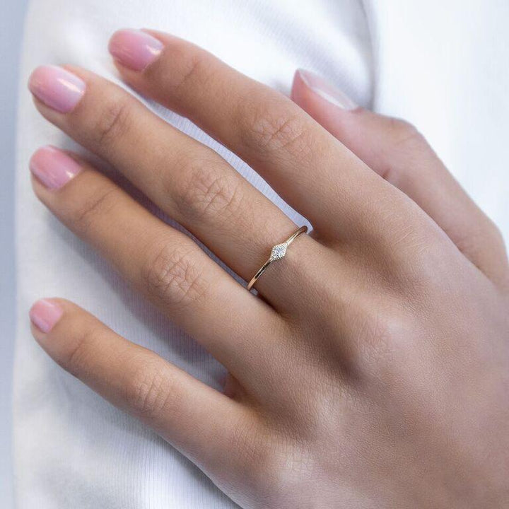  Diamond Shape Ring - Adina Eden's Jewels