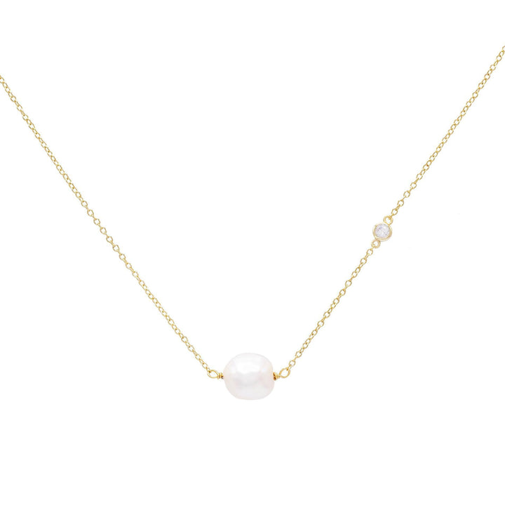 Pearl White Pearl Stone Necklace - Adina Eden's Jewels
