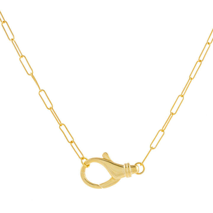 Gold Large Clasp Link Necklace - Adina Eden's Jewels
