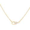 Gold Pavé Clasp Link Necklace - Adina Eden's Jewels