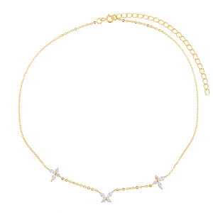 Crystal Triple Butterfly Choker - Adina Eden's Jewels