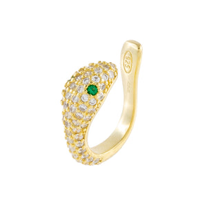 Gold Pavé Snake Ear Cuff - Adina Eden's Jewels