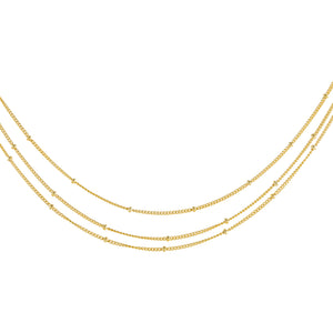 Gold Multi Ball Chain Necklace - Adina Eden's Jewels