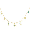 Turquoise CZ Turquoise Charms Necklace - Adina Eden's Jewels