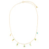  CZ Turquoise Charms Necklace - Adina Eden's Jewels