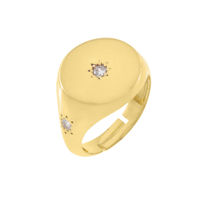 Gold / 6 CZ Starburst Ring - Adina Eden's Jewels
