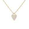 Gold Pavé Heart Charm Singapore Necklace - Adina Eden's Jewels