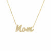Gold Pavé Script Mom Necklace - Adina Eden's Jewels