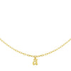 Gold / H Gothic Initial Link Necklace - Adina Eden's Jewels