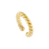 Gold Twist Rope Ear Cuff - Adina Eden's Jewels