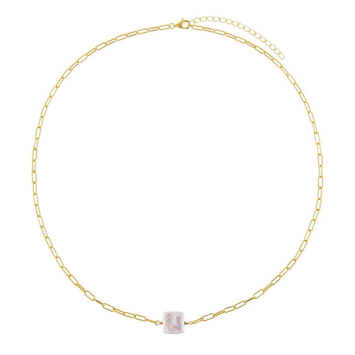  Square Pearl Link Choker - Adina Eden's Jewels