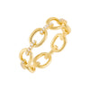 Gold / 8 Pavé Chain Ring - Adina Eden's Jewels