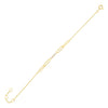 Gold Pearl X Chain Link Bracelet - Adina Eden's Jewels