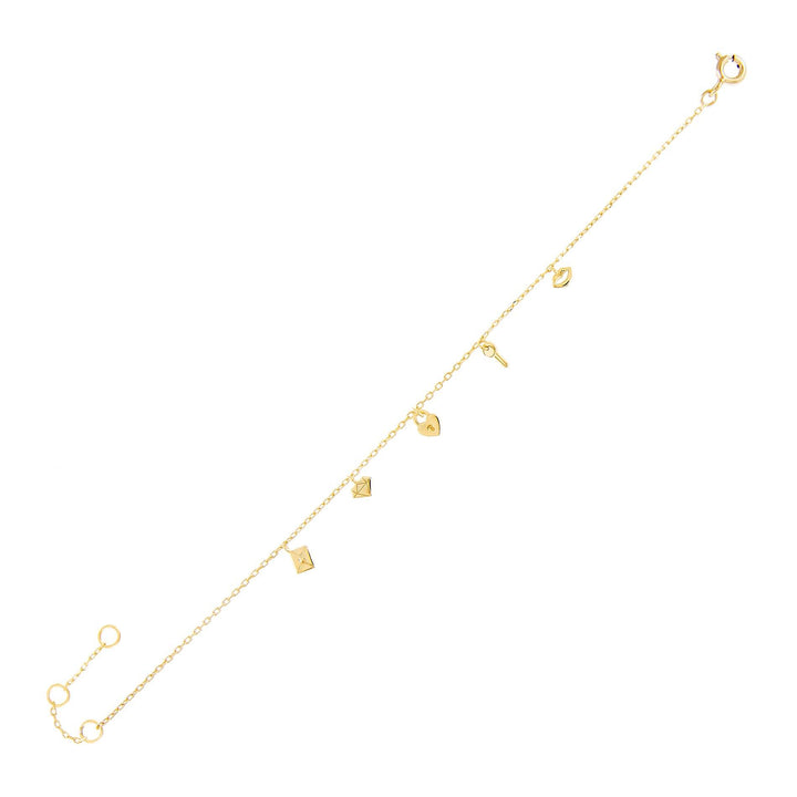 Gold Multi Charm Bracelet - Adina Eden's Jewels